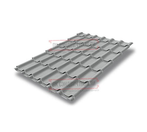 Металлочерепица классик плюс RAL9006 Satin-0.5