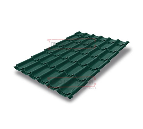 Металлочерепица классик плюс RAL6005 Drap-0.45