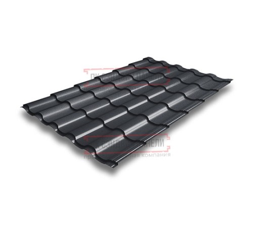 Металлочерепица Кредо RAL7024 Полиэстер-0,45