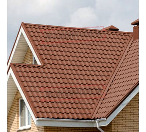 Металлочерепица Кредо RAL8004 Drap-0,45