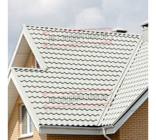 Металлочерепица Кредо RAL9003 Полиэстер-0,45