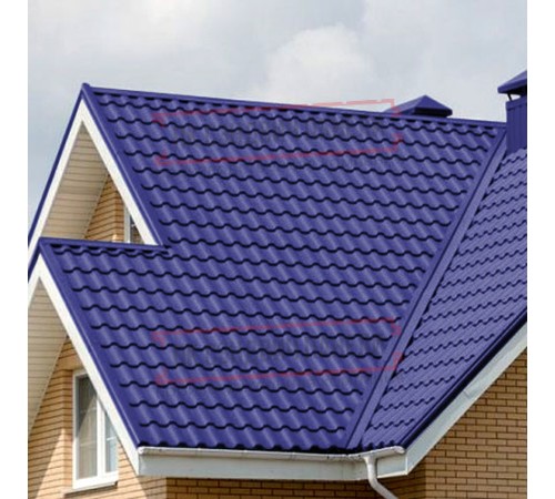 Металлочерепица Кредо RAL5002 Полиэстер-0,45