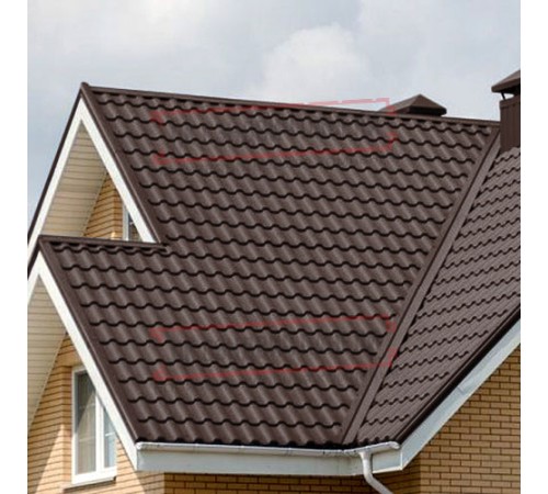 Металлочерепица Кредо RAL8017 Satin Мatt-0,5