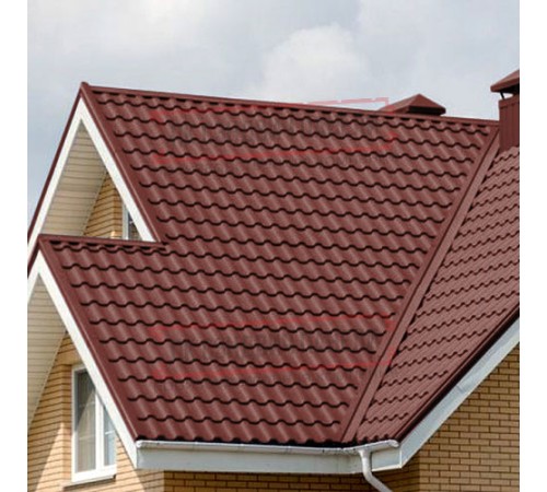 Металлочерепица Кредо RAL3009 Velur-0,5