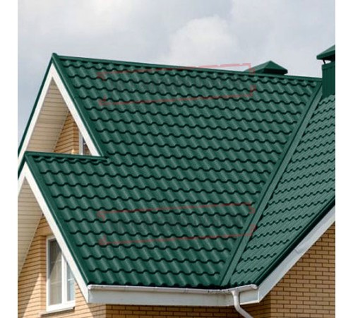 Металлочерепица Кредо RAL6005 Полиэстер-0,45