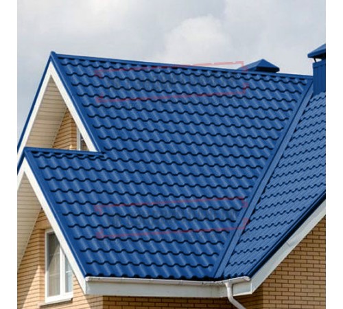 Металлочерепица Кредо RAL5005 Satin-0,5