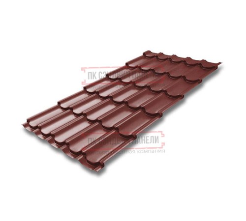 Металлочерепица Квинта плюс RAL3009 Velur-0.5