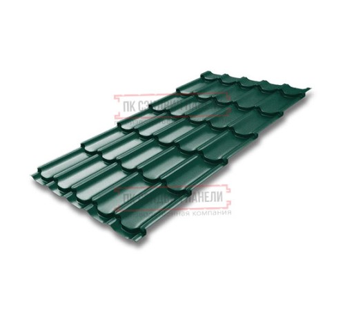 Металлочерепица Квинта плюс RAL6005 Quarzit-0.5