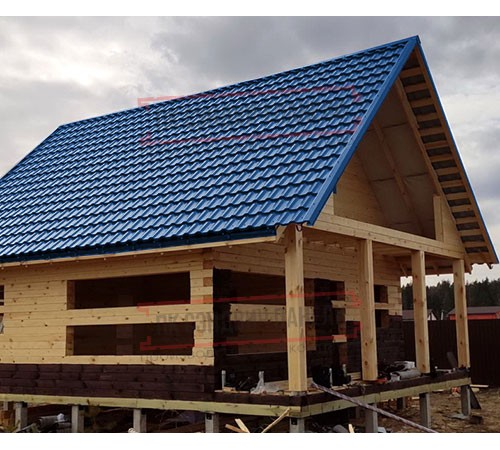 Металлочерепица Квинта плюс RAL5005 Полиэстер-0.45