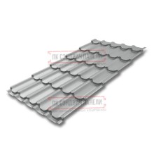 Металлочерепица Квинта плюс RAL9006 Полиэстер-0.45