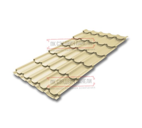 Металлочерепица Квинта плюс RAL1014 Satin-0.5