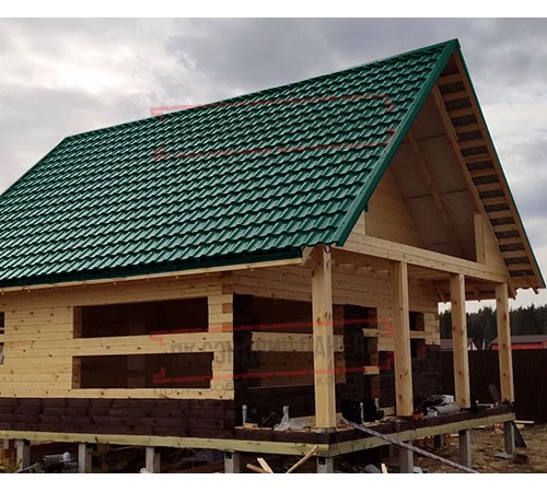 Металлочерепица Квинта плюс RAL6005 Satin-0.5