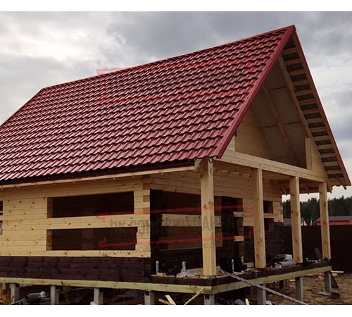 Металлочерепица Квинта плюс RAL3011 Satin-0.5