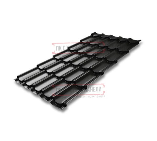 Металлочерепица Квинта плюс RAL9005 Satin Мatt-0.5