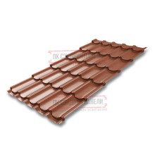 Металлочерепица Квинта плюс RAL8004 Полиэстер-0.45