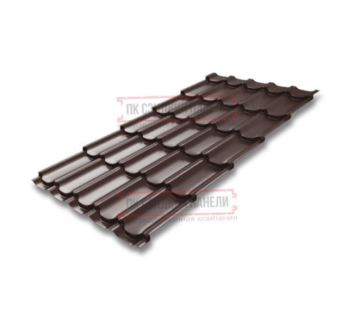 Металлочерепица Квинта плюс RAL8017 Quarzit lite-0.5