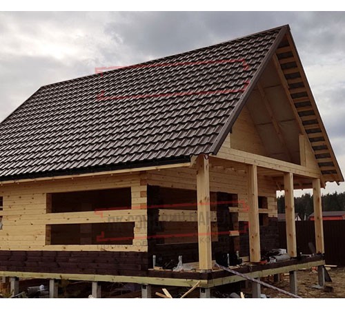 Металлочерепица Квинта плюс RAL8017 Quarzit lite-0.5