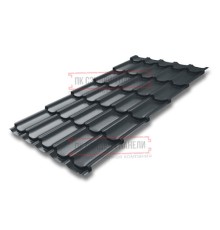 Металлочерепица Квинта плюс RAL7016 Velur-0.5