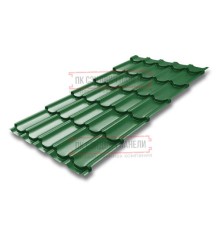 Металлочерепица Квинта плюс RAL6002 Полиэстер-0.45