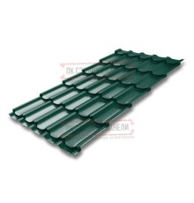 Металлочерепица Квинта плюс RAL6005 Quarzit lite-0.5