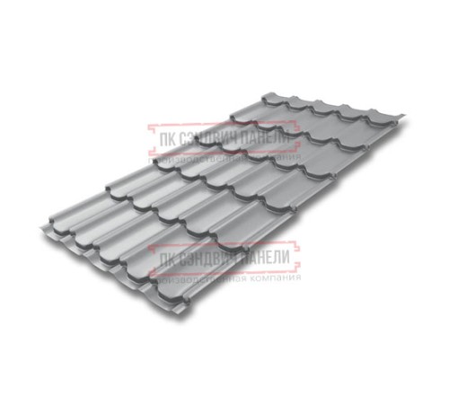 Металлочерепица Квинта плюс RAL7004 Полиэстер-0.45