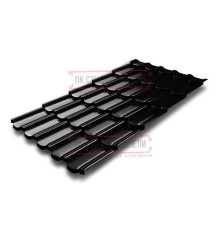 Металлочерепица Квинта плюс 3D RAL9005 Quarzit lite-0,5