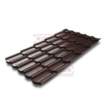 Металлочерепица Квинта плюс 3D RAL8017 Quarzit-0,5