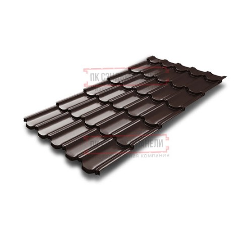 Металлочерепица Квинта плюс 3D RAL8017 Polydexter-0,5