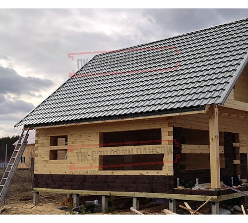 Металлочерепица модульная Квинта Uno 3D RAL7004 Satin-0,5