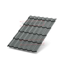 Металлочерепица Ламонтерра XL RAL7005 Полиэстер-0.45