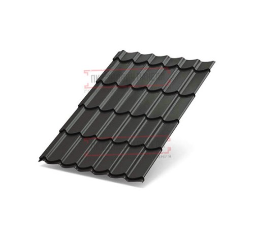 Металлочерепица Макси RAL8019 Viking E-0.5