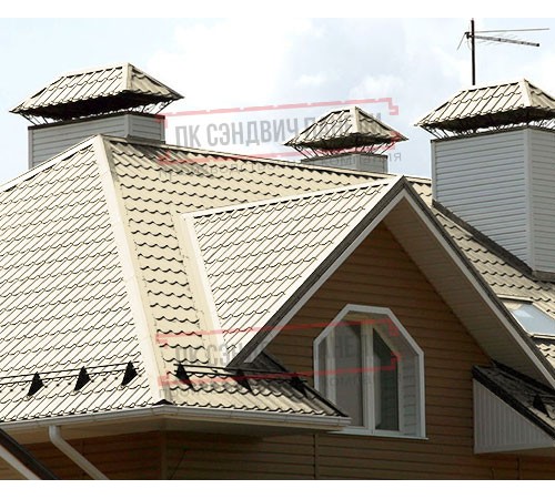 Металлочерепица Макси RAL1015 Полиэстер-0.45