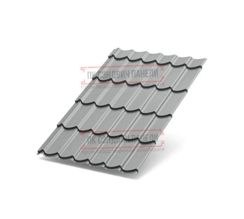 Металлочерепица Ламонтерра XL RAL9006 Norman-0.5