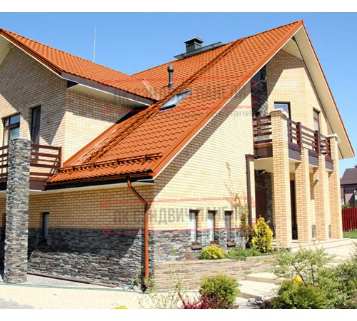 Металлочерепица Ламонтерра XL RAL2004 Полиэстер-0.45