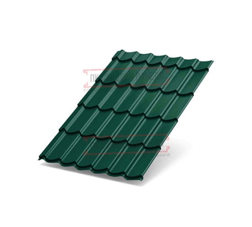 Металлочерепица Макси RAL6005 PURMAN-0.5