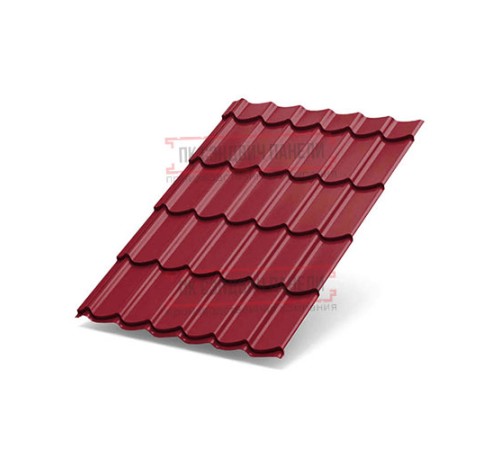 Металлочерепица Ламонтерра XL RAL3003 Полиэстер-0.45