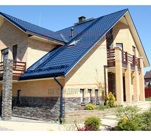 Металлочерепица Ламонтерра XL RAL5005 Призма-0.5