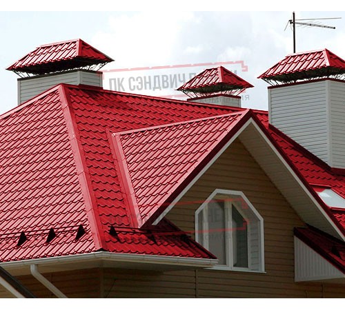 Металлочерепица Макси RAL3020 Полиэстер-0.5