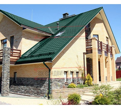 Металлочерепица Ламонтерра XL RAL6005 Полиэстер-0.45