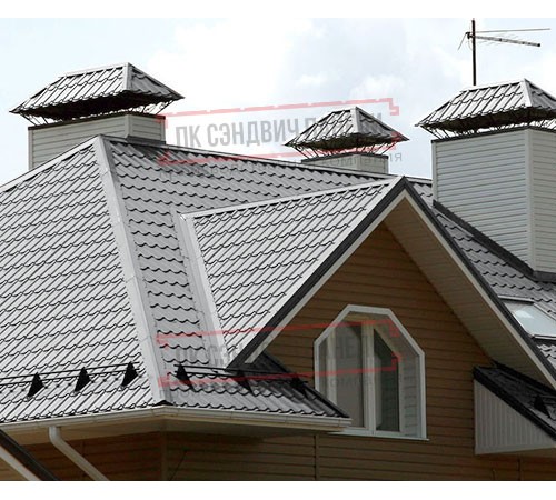 Металлочерепица Макси RAL7004 Norman-0.5