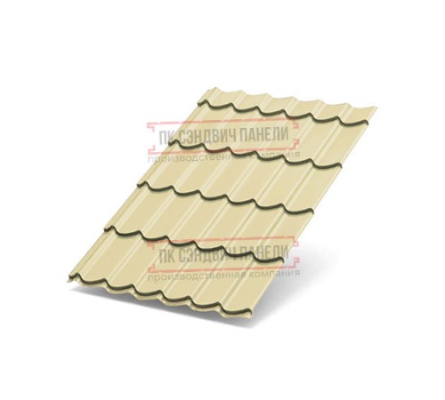 Металлочерепица Макси RAL1014 Полиэстер-0.45