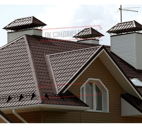 Металлочерепица Макси RAL8017 Призма-0.5