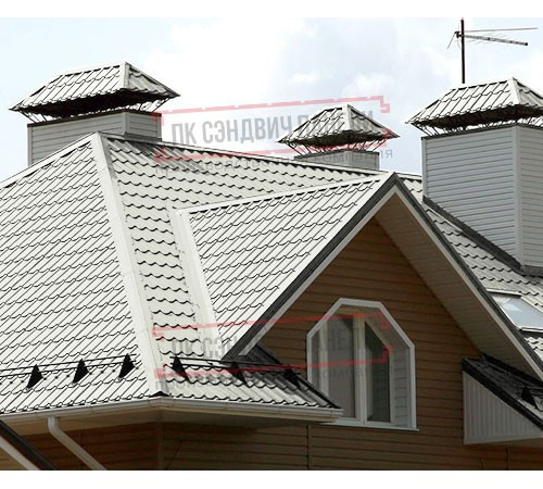 Металлочерепица Макси RAL9002 Полиэстер-0.45