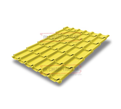 Металлочерепица Модерн RAL1018 Полиэстер-0,45