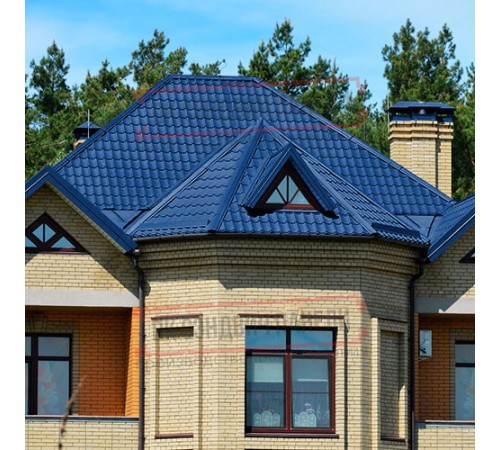 Металлочерепица Модерн RAL5005 Полиэстер-0,4