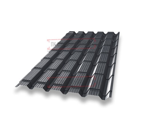 Металлочерепица Монкатта RAL7024 Drap-0,45