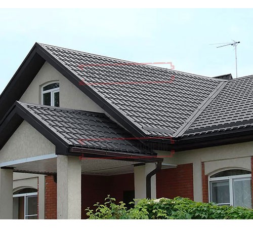 Металлочерепица Монкатта RAL7024 Drap-0,45