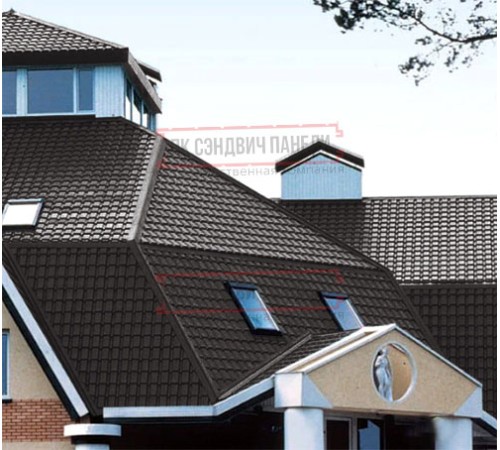 Металлочерепица Квадро профи RR32 Полиэстер-0,45