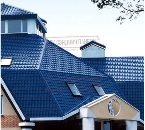 Металлочерепица Квадро профи RAL5005 Satin-0,5