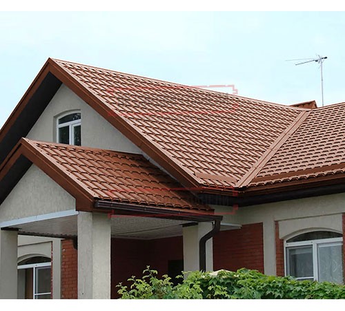 Металлочерепица Монкатта RAL8004 Velur-0,5